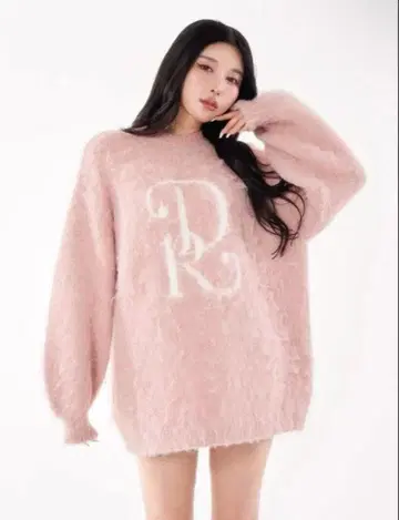 다리치 DR 자카드 니트 풀오버 핑크