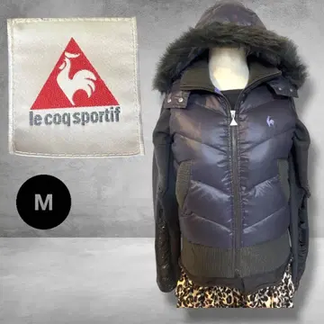 Y2K/갸루 스타일 le coq sportif 퍼 달린 다운 베스트 M