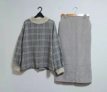 묶음 판매*코디 판매*겨울 코디*체크*스커트*캐주얼*내추럴*M