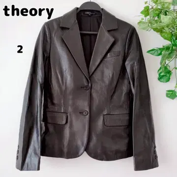 새상품급 띠어리 가죽 테일러드 자켓 천연 가죽 양가죽 블랙 2