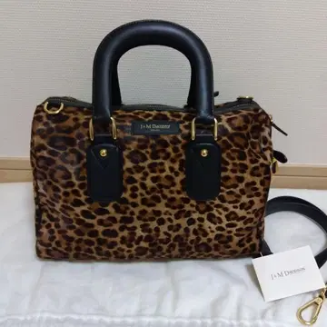 J&M DAVIDSON 레오파드 무늬 핸드백