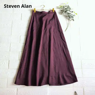 Steven Alan 울 혼방 플레어 스커트 S 보르도