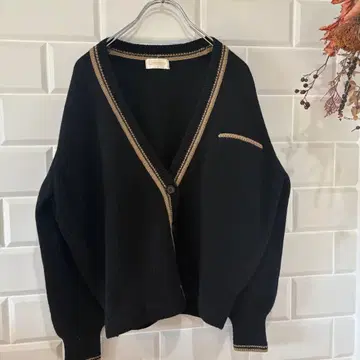 Lumiere 니트 가디건 블랙 라인 프리 사이즈