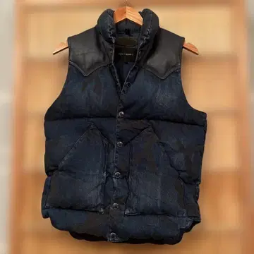 1 piu 1 uguale 3 다운 가죽 데님 베스트 록키 마운틴