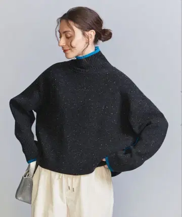 B &Y 컬러 네프 라인 터틀넥 니트 뷰티앤유스