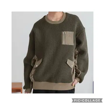 도킹 니트 풀오버 오샤레 워커