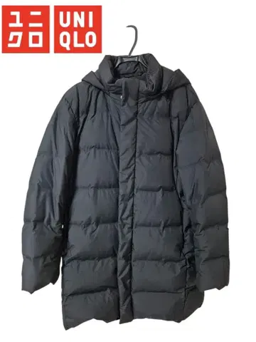 컨디션 최상 UNIQLO 유니클로 심리스 다운 코트 2way 블랙