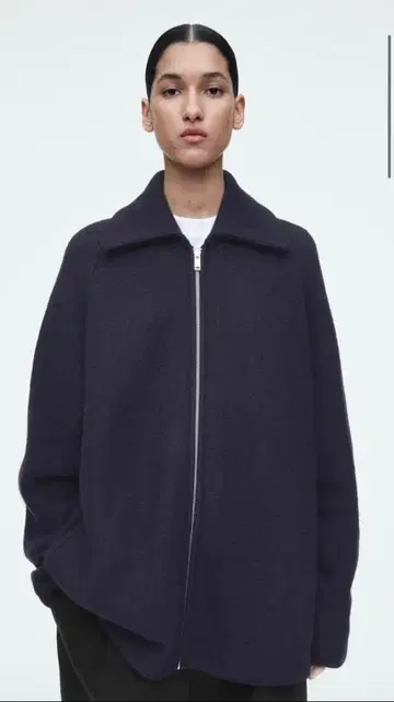 [ 가격 인하 ] COS 보일 울 지퍼 자켓