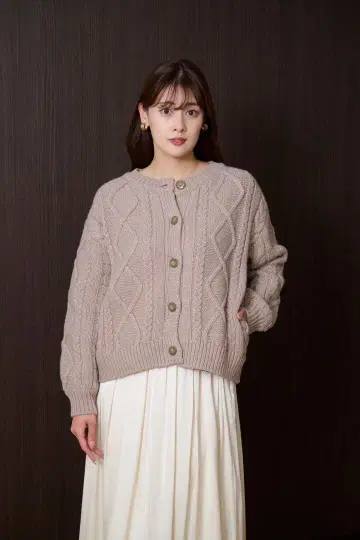 [ 새상품 ] 하립투 H Boa Cable Knit Cardigan