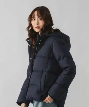 글로벌 워크 우츠쿠 실루엣 발수 다운 블루종 네이비 M