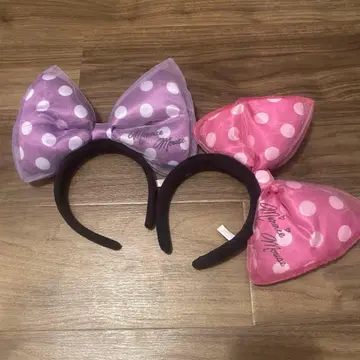 디즈니 미니 도트 빅리본 머리띠