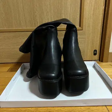 GRL 가죽 청키힐 롱 부츠[ci415]