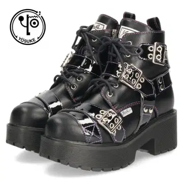 요스케 통굽 레이스업 부츠