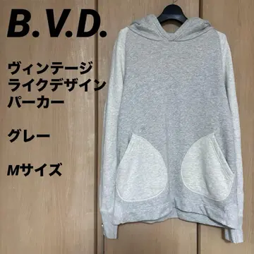 B.V.D. 후드티 그레이 빈티지 디자인 M 사이즈