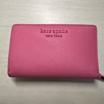 케이트 스페이드 여성용 2단 접이식 지갑 핑크