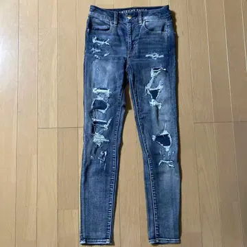 아메리칸 이글 데미지 스키니 데님