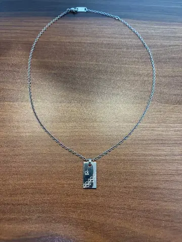 (ck)CalvinKlein 플레이트 목걸이(SUS)50cm