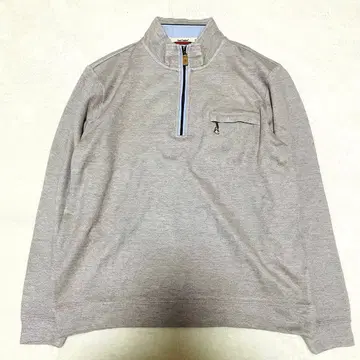 허시파피 하프 지퍼 맨투맨 L 라이트 그레이