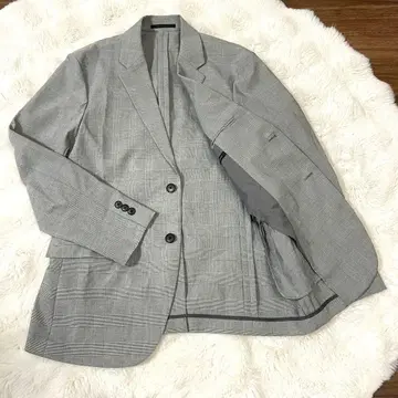 [ 시착 ] 유니클로 감동 자켓 그레이 하운드투스 글렌체크 S