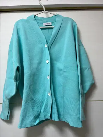 [ ADAM ET ROPE ] 터콰이즈 블루 버튼 가디건