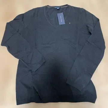 Tommy Hilfiger 블랙 V넥 스웨터 M