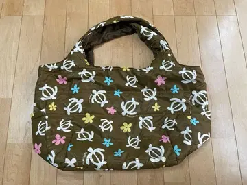 플라하와이 꽃무늬 브라운 토트백/호누 레슨백