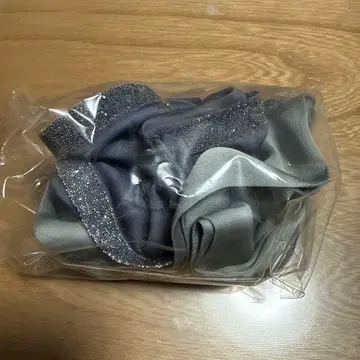 그레이 다크 그레이 글리터 스크런치 세트