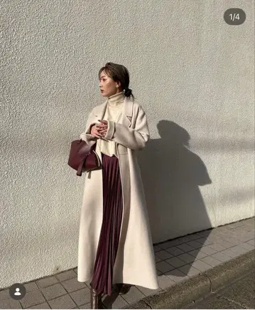 anuans 믹스 플리츠 스커트(BORDEAUX)