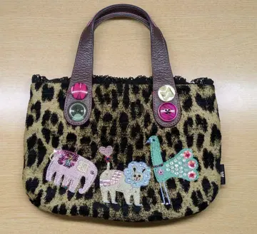 [새상품급] Think Bee! 싱크비 핸드백 레오파드 무늬 애니멀 자수