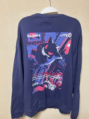 새상품급 유니클로 포켓몬 겐가 프린트 맨투맨 XL