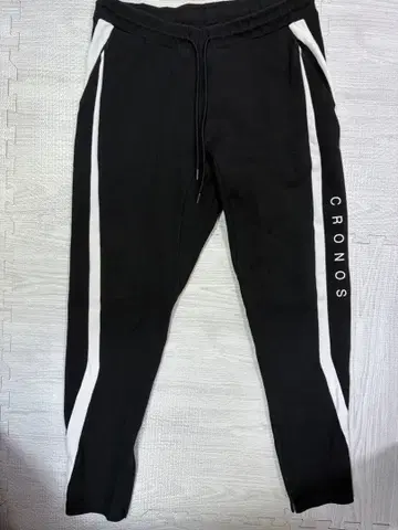 CRONOS 블랙 조거 팬츠