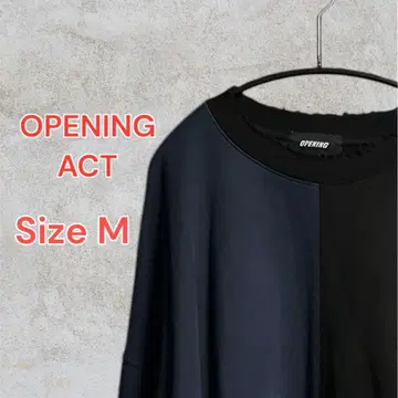 OPENING ACT 절개 디자인 데미지 & 워시 가공 맨투맨