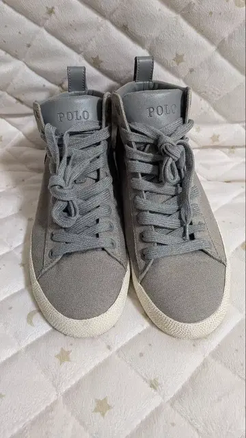 Polo 그레이 하이컷 스니커즈