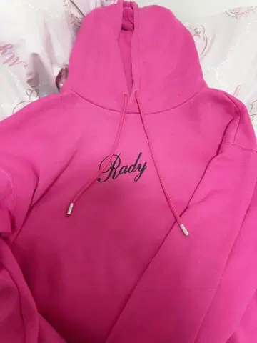 Rady 후드 부착 후드티 핑크