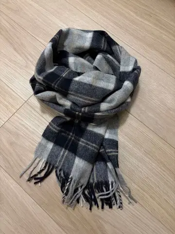 Joshua Ellis 체크 무늬 캐시미어 스톨