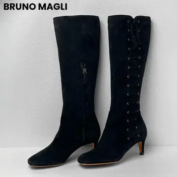 [ BRUNO MAGLI ] 롱 부츠 스웨이드 블랙 34 1/2
