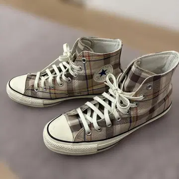 Converse All Star 체크 무늬 하이컷 스니커즈