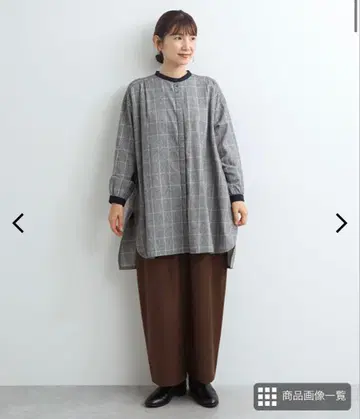 튜닉 글렌체크 blissbunch 블리스번치 나츄란