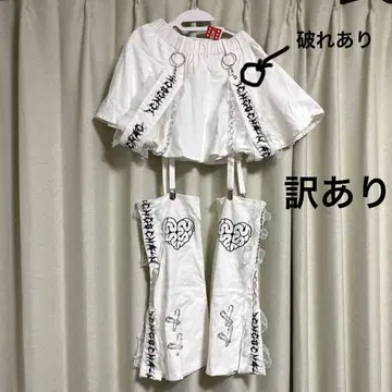 ACDCRAG 늑골 천사 레그 포함 스커트 화이트 하자품