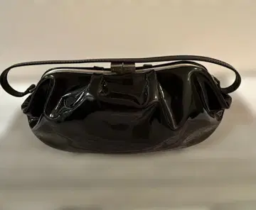 소니아 리키엘 숄더백 블랙 에나멜