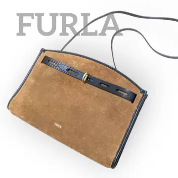 FURLA 스웨이드와 가죽 숄더백