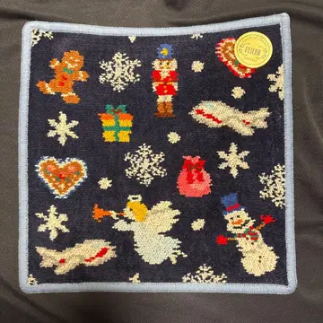 JAL 콜라보 드림 크리스마스 블루 페이러 손수건