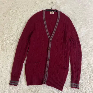 WILLIAM LOCKIE 울 니트 가디건 40 남성용