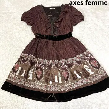 엑시즈팜 체스 원피스 발레코어 고스로리