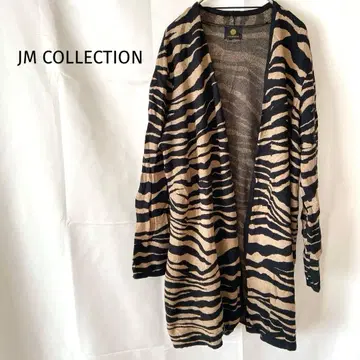 JM COLLECTION 제브라 패턴 가디건 애니멀 무늬