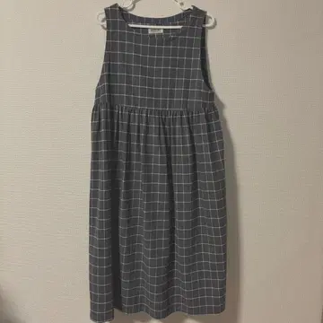 빔즈 보이 슬리브리스 원피스 체크