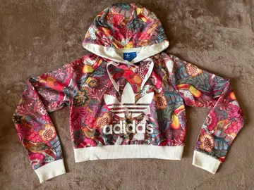 adidas 후드 부착 숏 기장 후드티