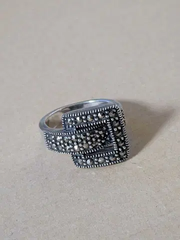 마카사이트 실버 반지