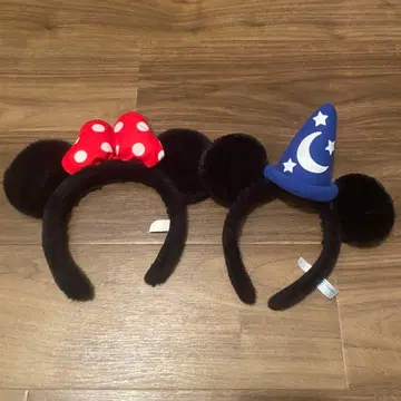 미니 마우스 미키마우스 귀 머리띠 세트