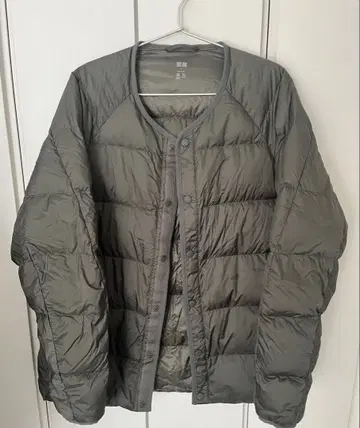 유니클로 리사이클 다운 자켓 올리브 L